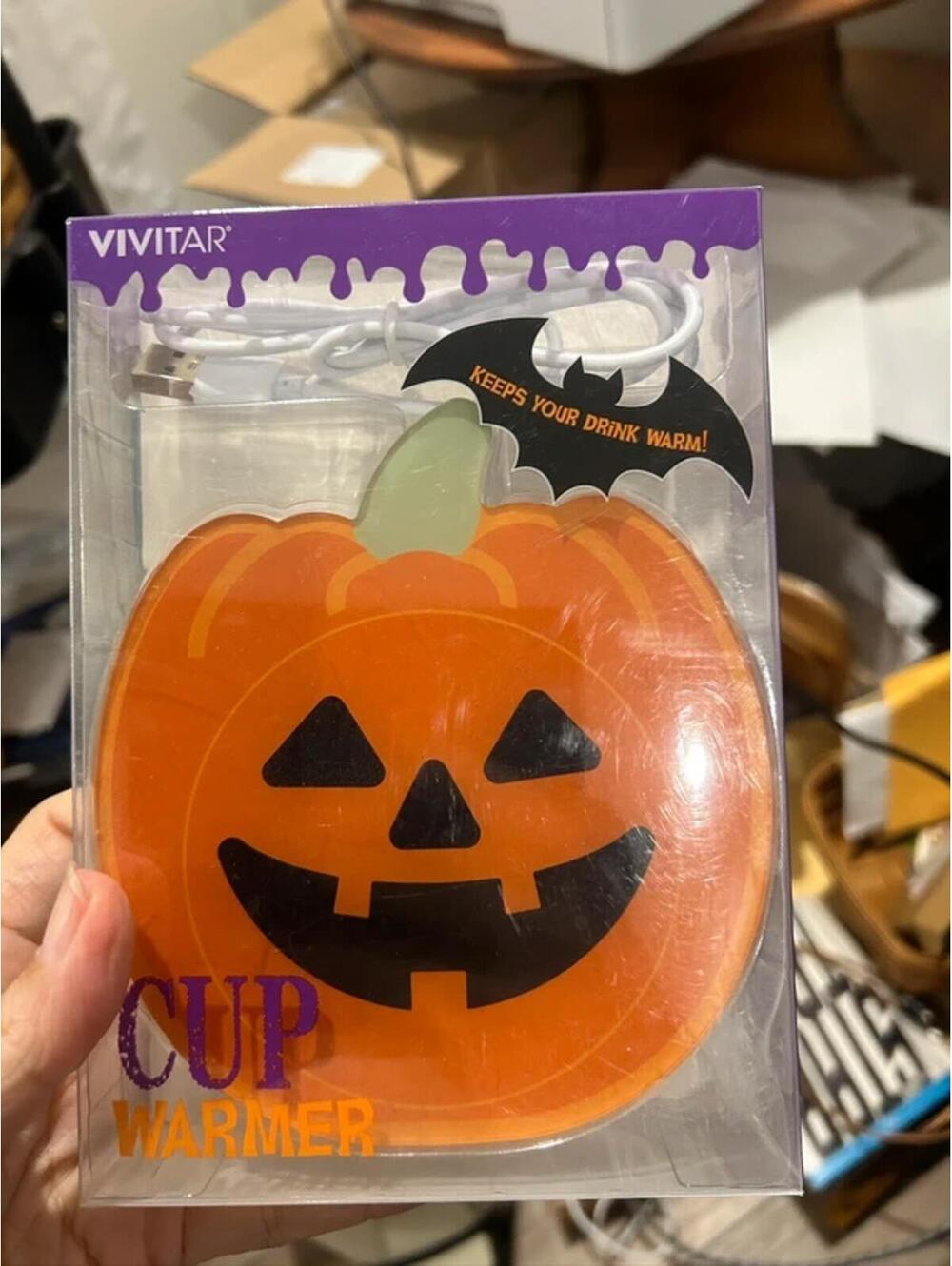 Halloween cup warmer pumpkin